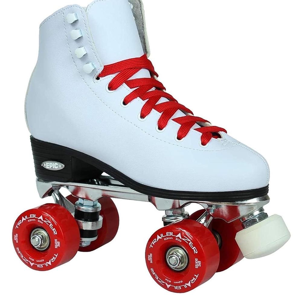 Epic Skates Classic White with Red Wheels Roller Skates Women's Size 11 NEW